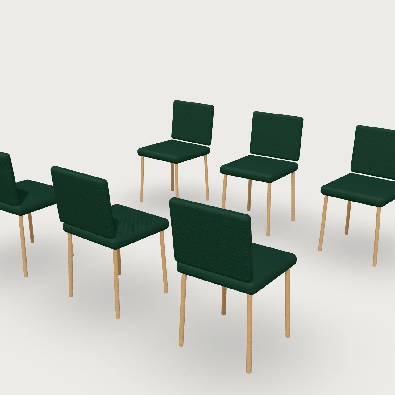 Meeting Chair Set 3D model
